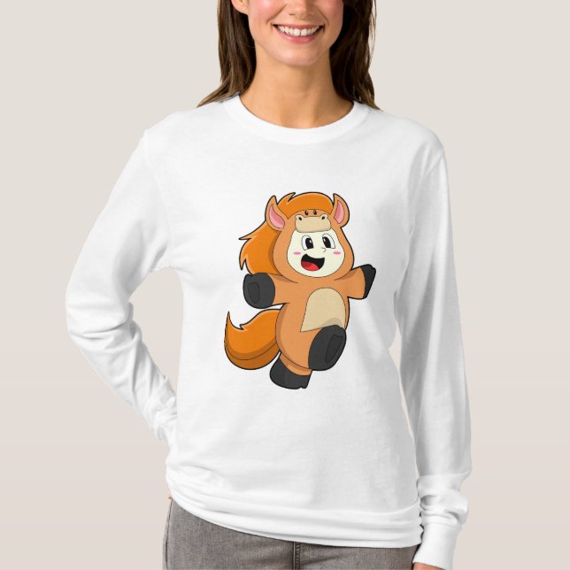 Pferd in Kostüm T-Shirt (Vorderseite)