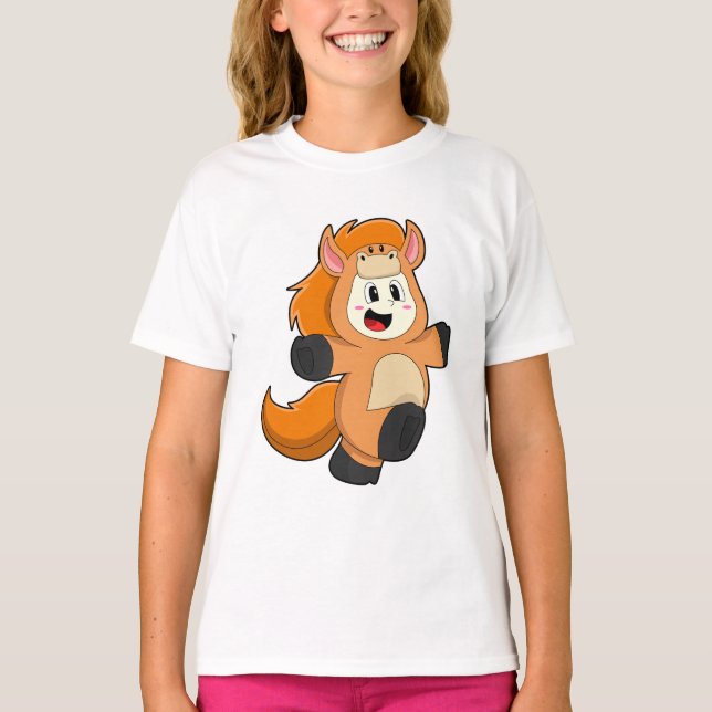 Pferd in Kostüm T-Shirt (Vorderseite)