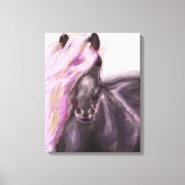Pferd in Lilac Leinwanddruck (Vorderseite)