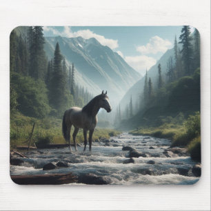 Pferd in Stream Mousepad