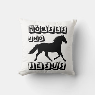 Pferd & Jesus Christliches Western Country Christl Kissen