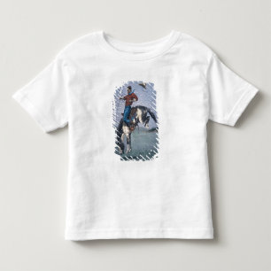 Pferd-Kerl (farbiger Stich) Kleinkind T-shirt