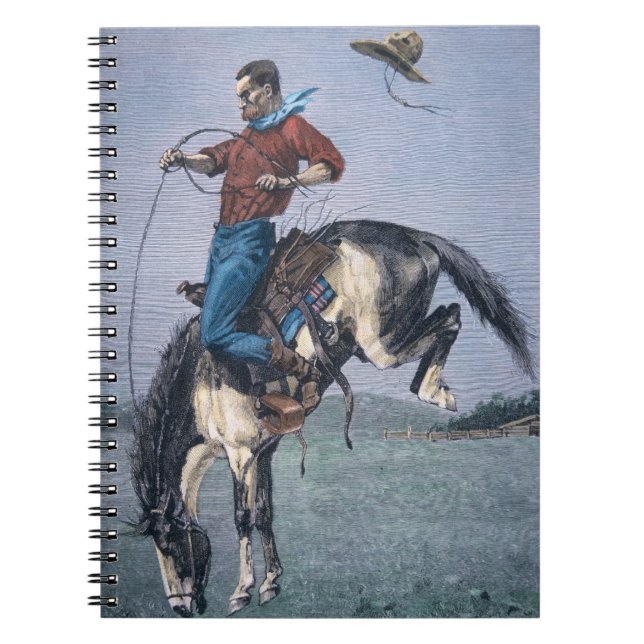 Pferd-Kerl (farbiger Stich) Notizblock (Vorderseite)