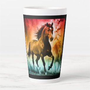 Pferd läuft milchtasse