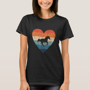 Pferd läuft Retro Vintage 70er 60er Kamin T-Shirt