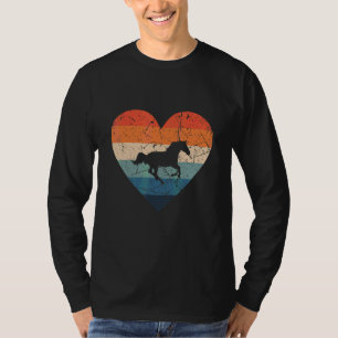 Pferd läuft Retro Vintage 70er 60er Kamin T-Shirt