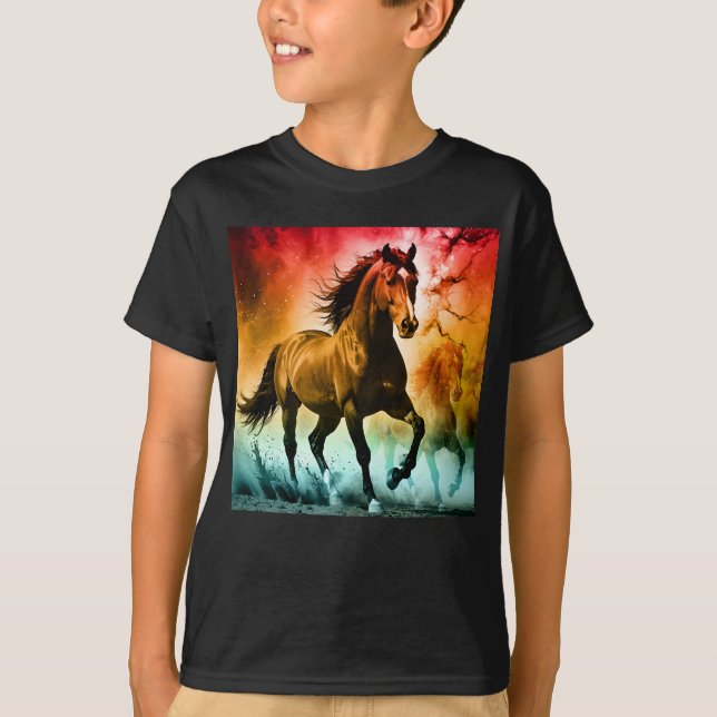 Pferd läuft  T-Shirt (Vorderseite)
