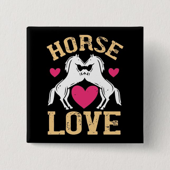 Pferd - Liebe Button (Vorderseite)