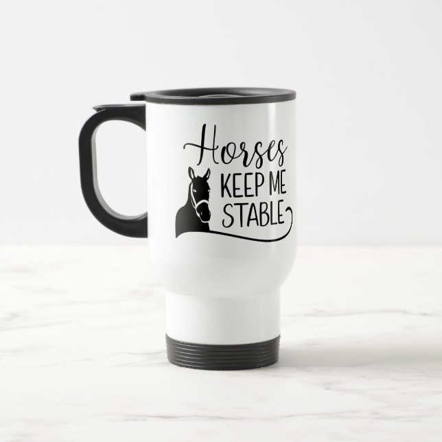 Pferd Lover, Reittier, Rodeo, Bauernhof Pony Cowbo Reisebecher (Links)