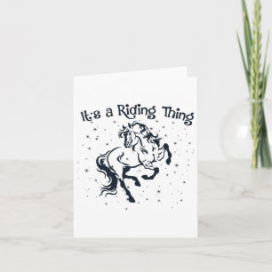 Pferd Lover The A Riding Ding Horseback Teen Girl Karte