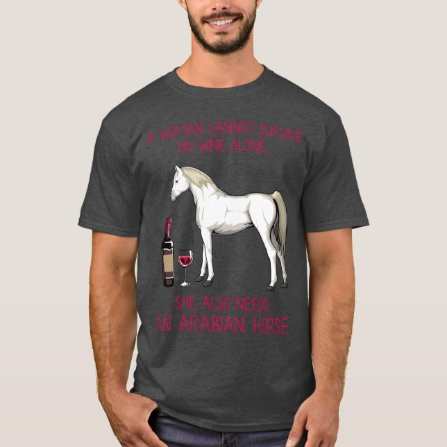 Pferd Lover Wine Lover Junge T-Shirt (Vorderseite)