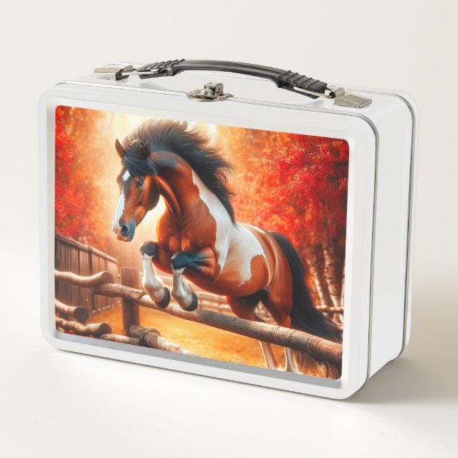 Pferd Metall Brotdose (Vorderseite)
