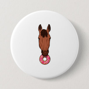 Pferd mit Donut Button