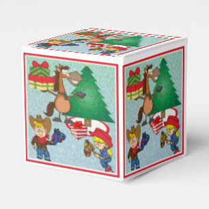 Pferd mit Geschenken Zeckenkind Geschenk/Gefällig Geschenkschachtel