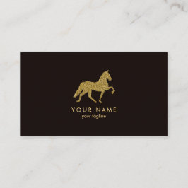 Pferd mit Goldenem Glitzer | Pferdetrainer Visitenkarte