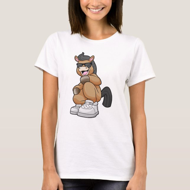 Pferd mit großen Schuhen T-Shirt (Vorderseite)