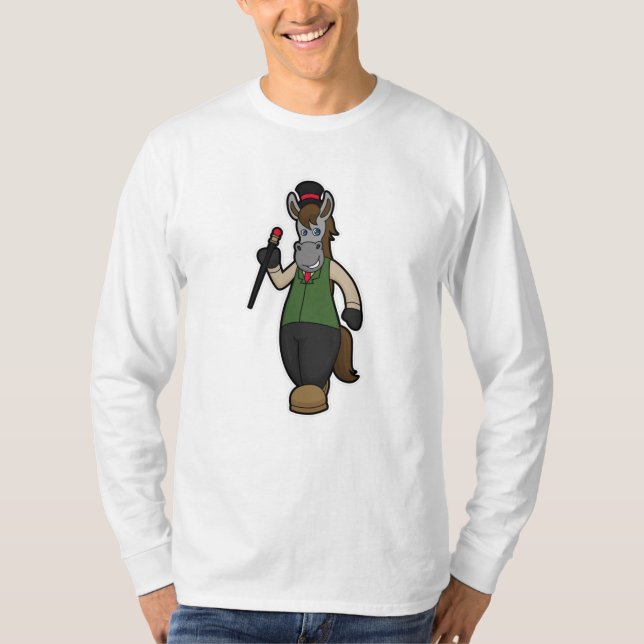 Pferd mit Hut & Kane T-Shirt (Vorderseite)