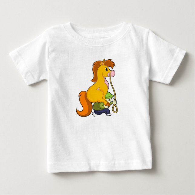 Pferd mit Junge.PNG Baby T-shirt (Vorderseite)