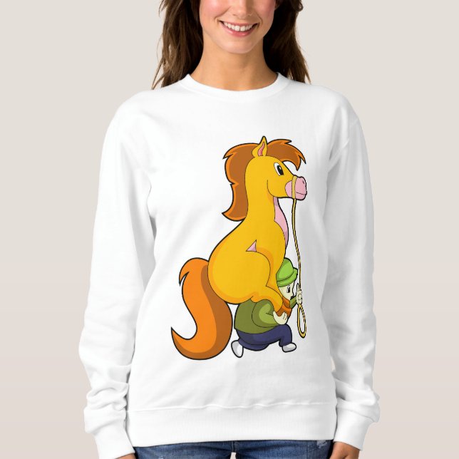 Pferd mit Junge.PNG Sweatshirt (Vorderseite)