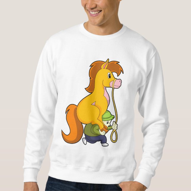 Pferd mit Junge.PNG Sweatshirt (Vorderseite)