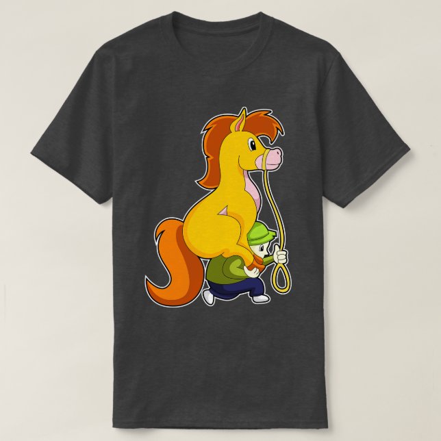 Pferd mit Junge T-Shirt (Design vorne)