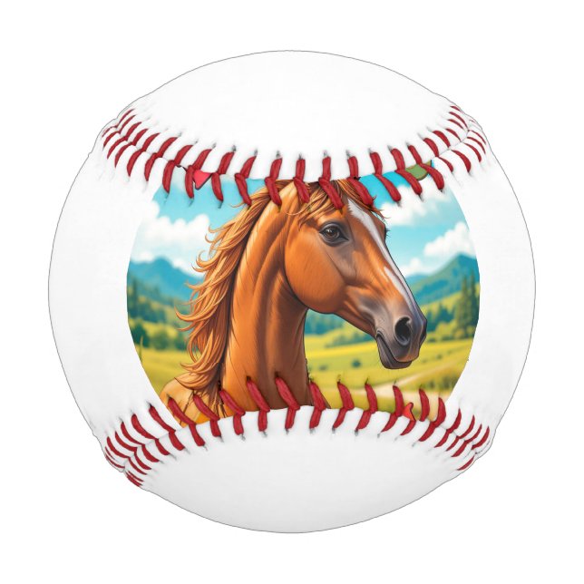 Pferd mit Motivierend Angebot Baseball (Vorderseite)
