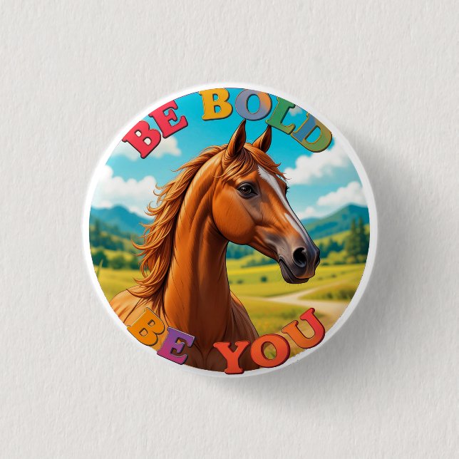 Pferd mit Motivierend Angebot Button (Vorderseite)