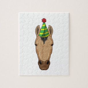 Pferd mit Party-Hut
