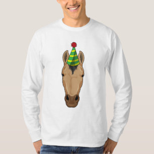 Pferd mit Party-Hut T-Shirt