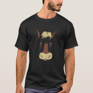 Pferd mit Pferdegesicht und breitem Grinsen Spaß T-Shirt