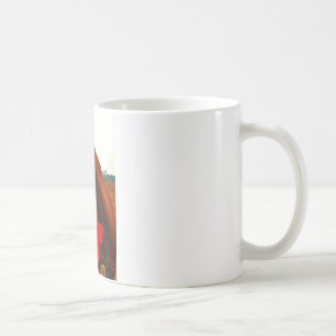 Pferd mit Red Bow Kaffeetasse