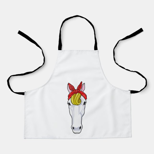 Pferd mit Ribbon Schürze (Vorderseite)