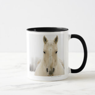 Pferd mit Schnee auf Kopf Tasse
