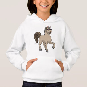Pferd mit Sonnenbrille Hoodie