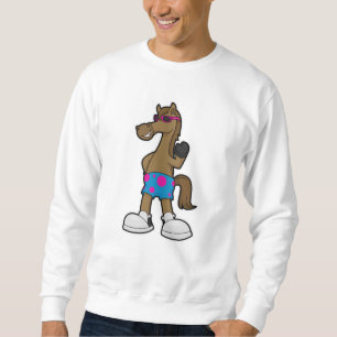 Pferd mit Sonnenbrille Sweatshirt