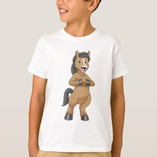 Pferd mit Tasse von Orangensaft T-Shirt