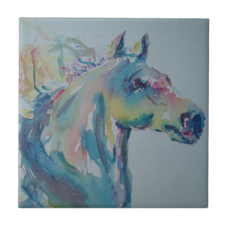 Pferd mit vielen Farben Fliese