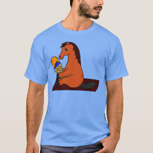 Pferd mit Waffeleis Creme 2 T-Shirt