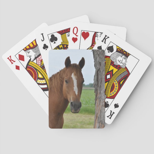 Pferd nach Baum Spielkarten (Rückseite)