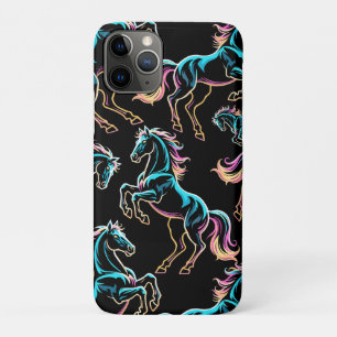 Pferd Neonlicht Glitch Retro-Stil Case-Mate iPhone Hülle