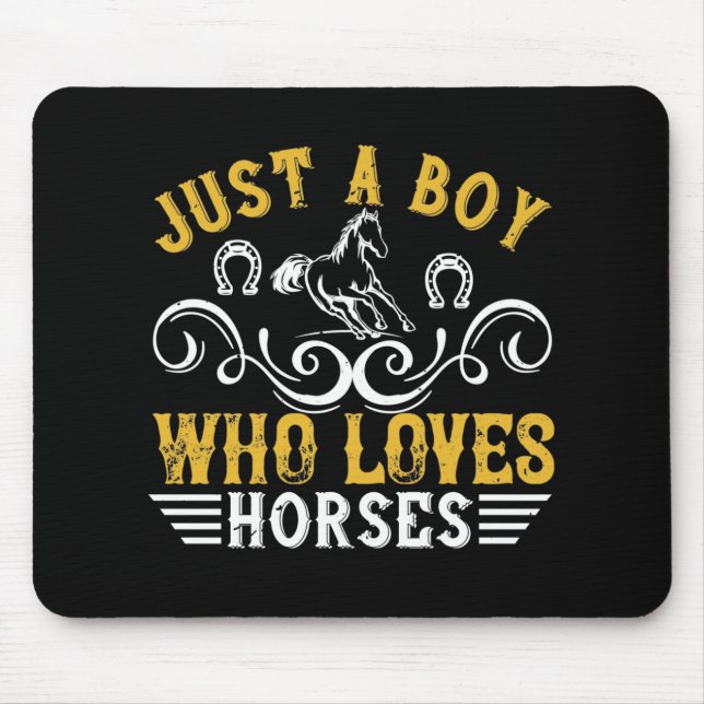 Pferd - Nur ein Junge, der Pferde Liebe Mousepad (Vorne)