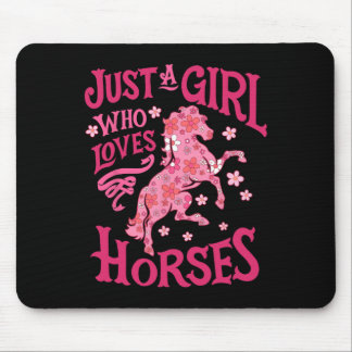 Pferd nur ein Mädchen, das Lieben Reiten Farm Mousepad