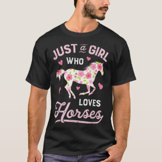 Pferd nur ein Mädchen, das Lieben Reiten Farm T-Shirt