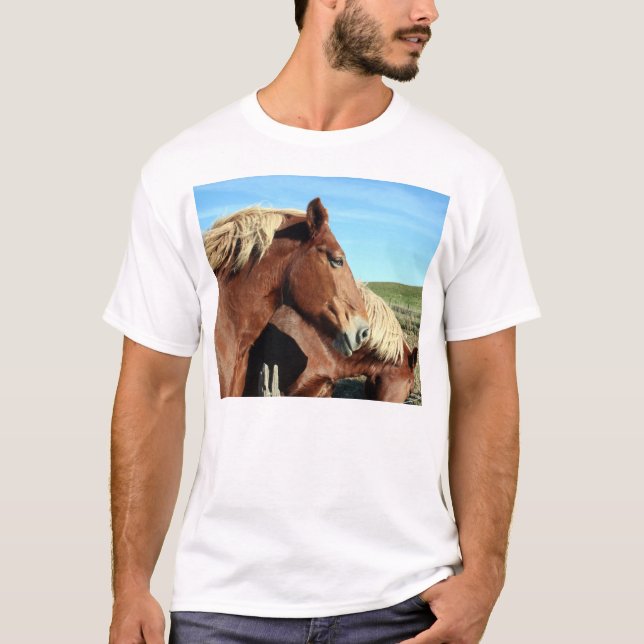 Pferd Portriat T-Shirt (Vorderseite)