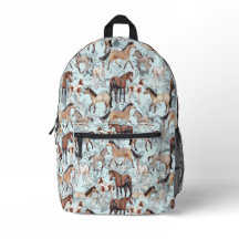 Pferd Print Schön Aqua Floral Mädchen
