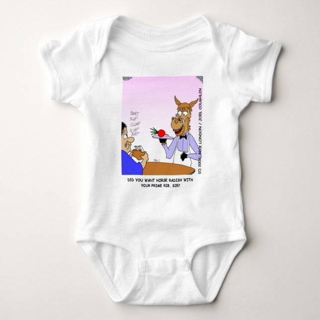 Pferd Radish Funny Gifts & Sammlerstücke Baby Strampler (Vorderseite)