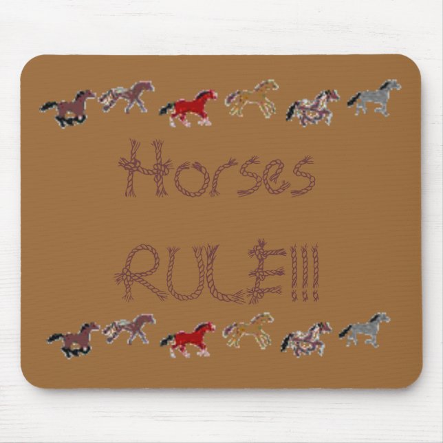 Pferd-REGEL!!! Mousepad (Vorne)