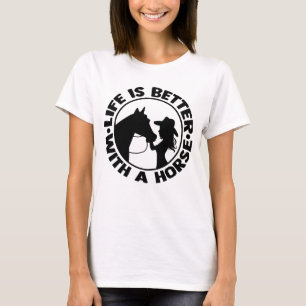 Pferd Reitsport Cowgirl Land Western Reiten T-Shirt