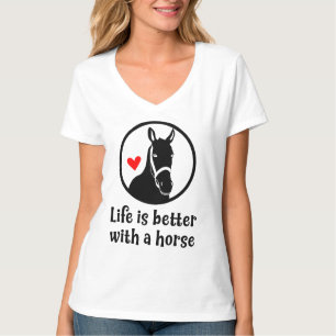 Pferd Reitsport Cowgirl Land Western Reiten T-Shirt