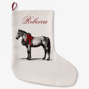Pferd Reitsport im Vintage-Stil Elegant Großer Weihnachtsstrumpf
